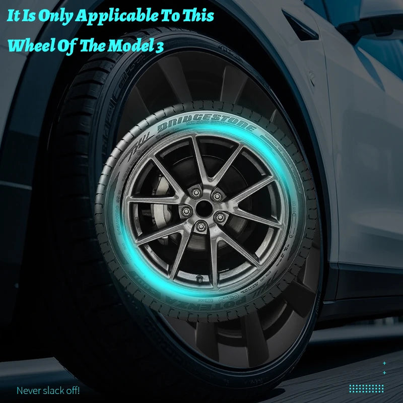 4PCS 18 Inch Hubcap for Tesla Model 3 Full Rim Cover Replacement Auto Wheel Accessory