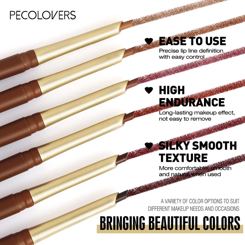 Matte Lip Liner Pencil Set - Long-Lasting Precision & Easy to Use, 6 Shades