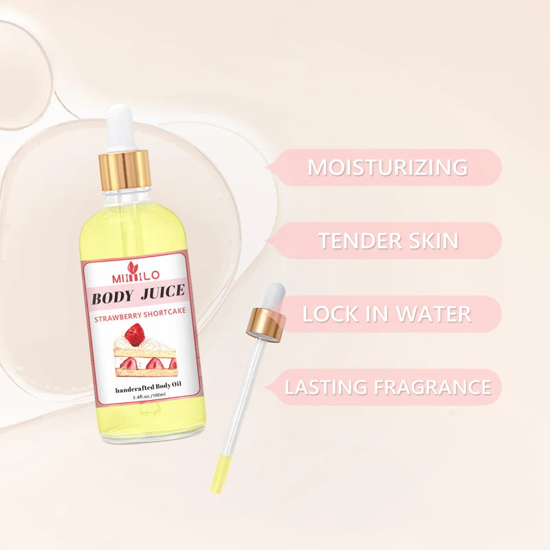 Moisturizing Body Oil with Natural Scents - Nourishing, Fast Absorbing, Non-Greasy 100ml