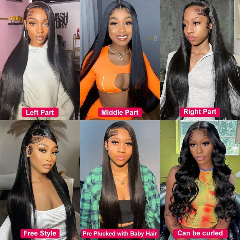 40 Inch Human Hair Wigs for Women - Lace Front, Remy Brazilian Straight Hair