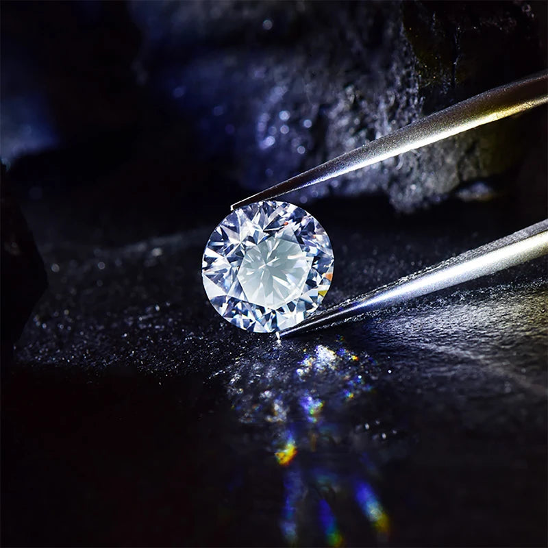 Lab Grown Moissanite Loose Gemstones - Certified Diamond Test Pen, Multiple Colors