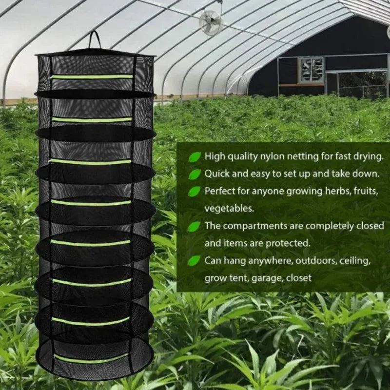 Multi-Layer Herb & Plant Drying Rack with Mesh Net for Herbs Flowers and Buds