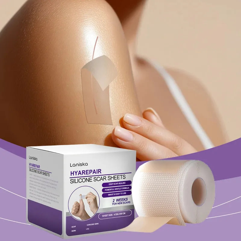 Invisible Silicone Scar Sheets Roll 2.5cm x 450cm Self-Adhesive Skin Cover Tape