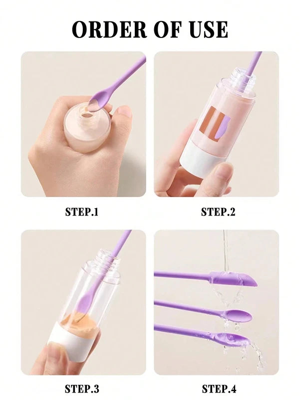 Silicone Empty Bottle Scraper Set - Foundation & Makeup Last-Residue Remover