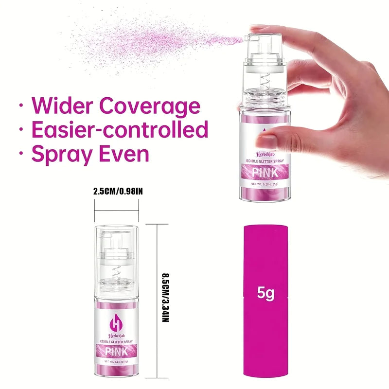 Glitter Spray for Cake Decorating and DIY Crafts - Lust Birthday & Halloween Glitter Powder