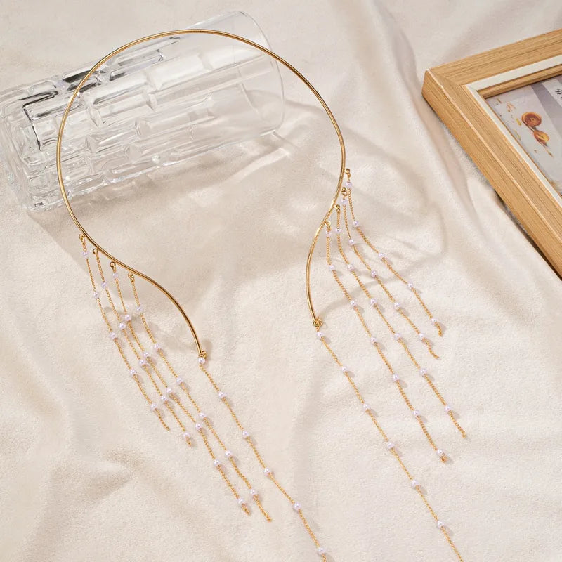 Pearl Tassel Necklace for Women - Elegant Fashion Jewelry, Party Gift