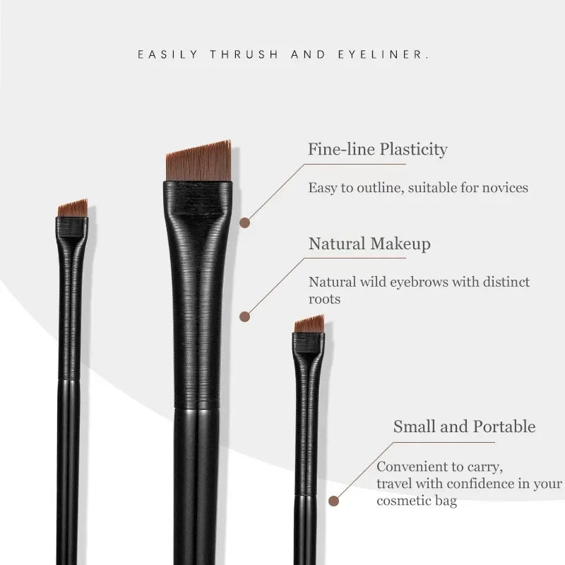 Professional Makeup Brushes Set - Eyebrow and Eyeliner Small Angled Brushes