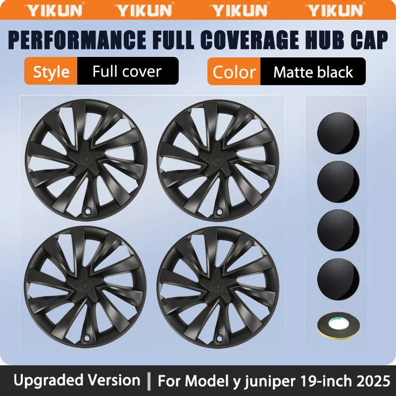 Tesla Model Y Hubcaps 19 Inch Wheel Covers for 2025 Performance - All Colors