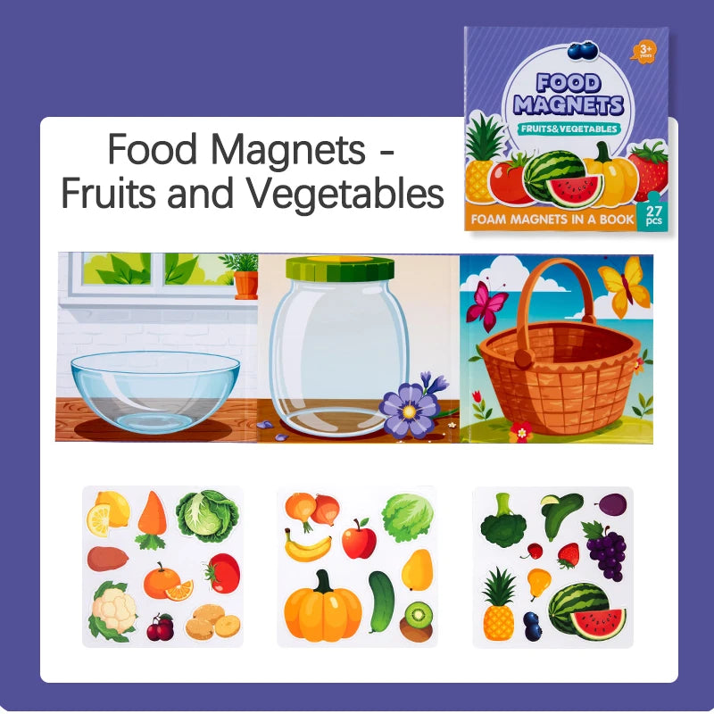 Magnetic Cognitive Puzzle Book Clip for Children's Fine Motor Skills and Imaginative Play