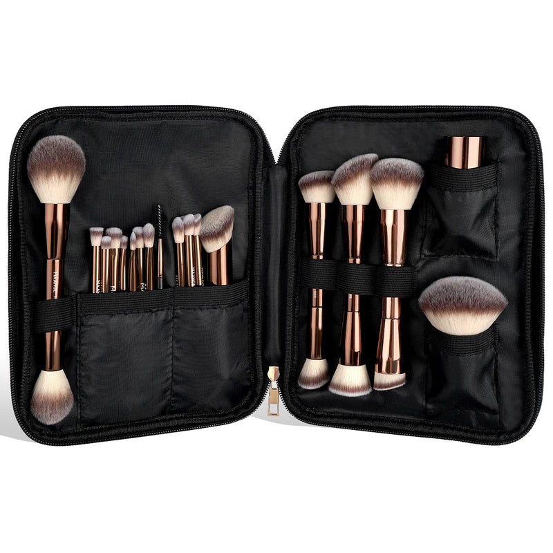 20-Piece Makeup Brush Set with Storage Bag - Foundation, Blush, Eyeshadow Tools