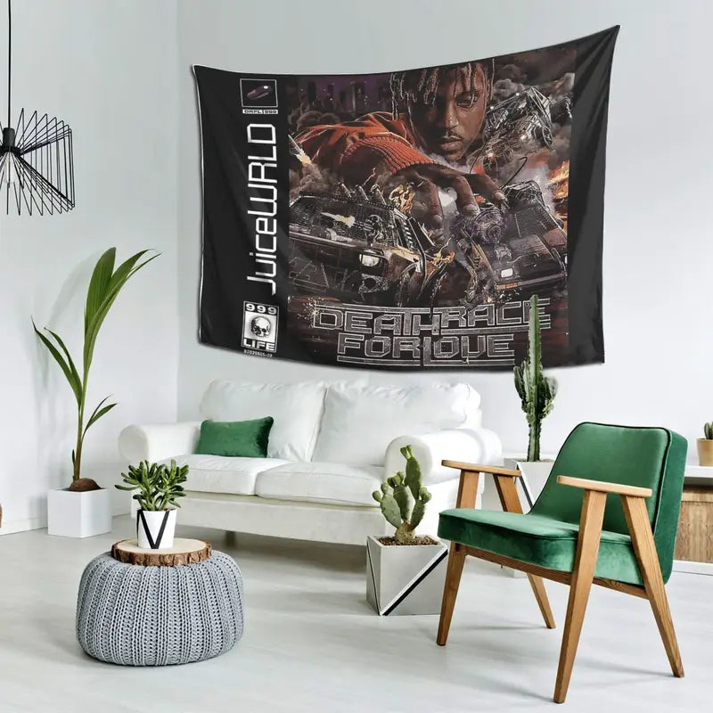 Death Race Love Wall Tapestry - Aesthetic Wall Art for Living Room & Bedroom