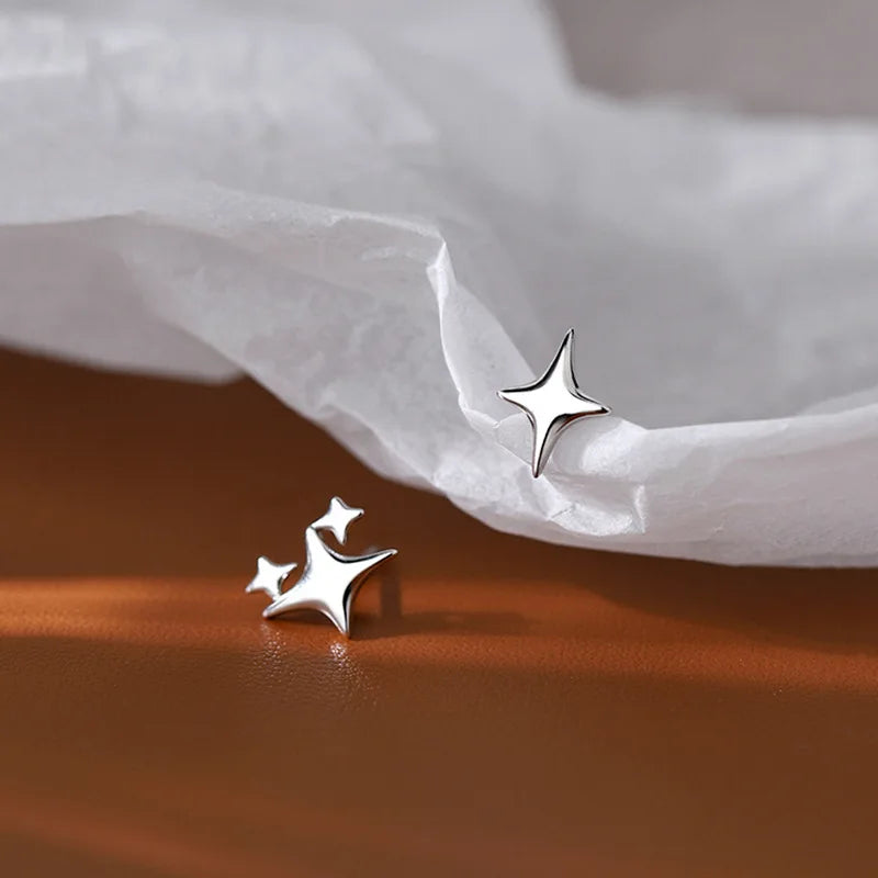 Mini Star Stud Earrings for Women Girls Jewelry Cute Small Ear Accessories