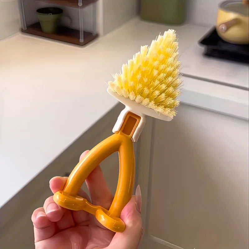 Multipurpose Cleaning Brushes Set with Triangle Head & Foldable Dusting Tools