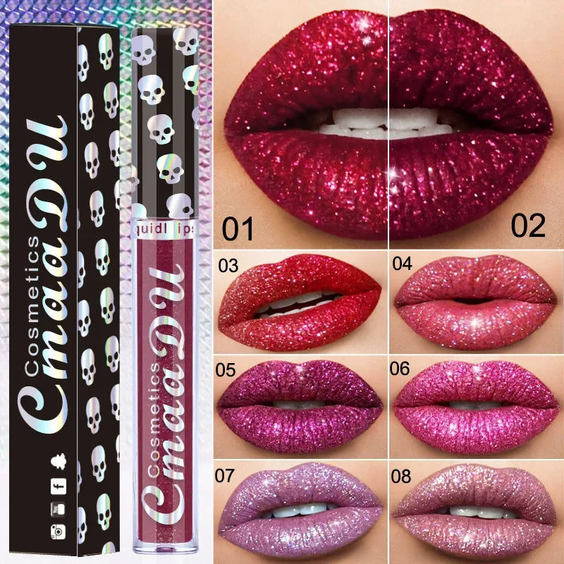 8 Colors Waterproof Matte Lipstick Set - Nude Velvet Gloss Lip Gloss