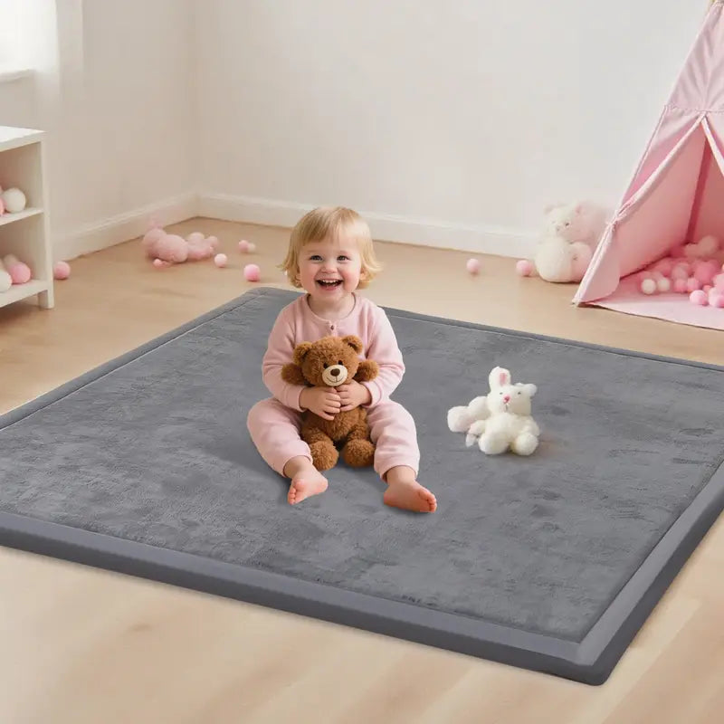 Large Baby Play Mat - Non-Slip Tatami Style Floor Rug for Crawling & Play