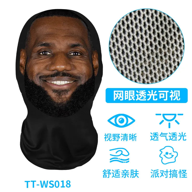 Full Face Mesh Mask for Cosplay and Hip Hop Fashion - Unisex Elastic Disguise