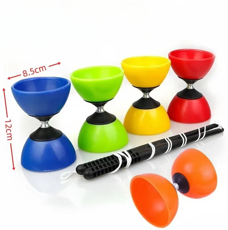 Leather Diabolo Yo-Yo Sensory Training Toy for Skill Development - Outdoor Use