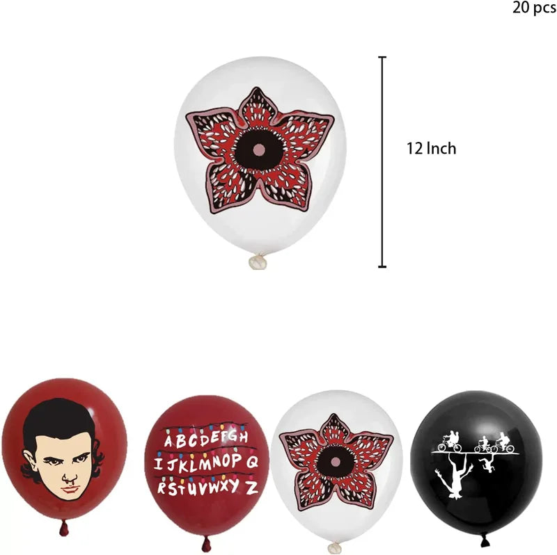 10Pcs Cartoon Strange Story Foil Balloons for Birthday Halloween Party Decorations