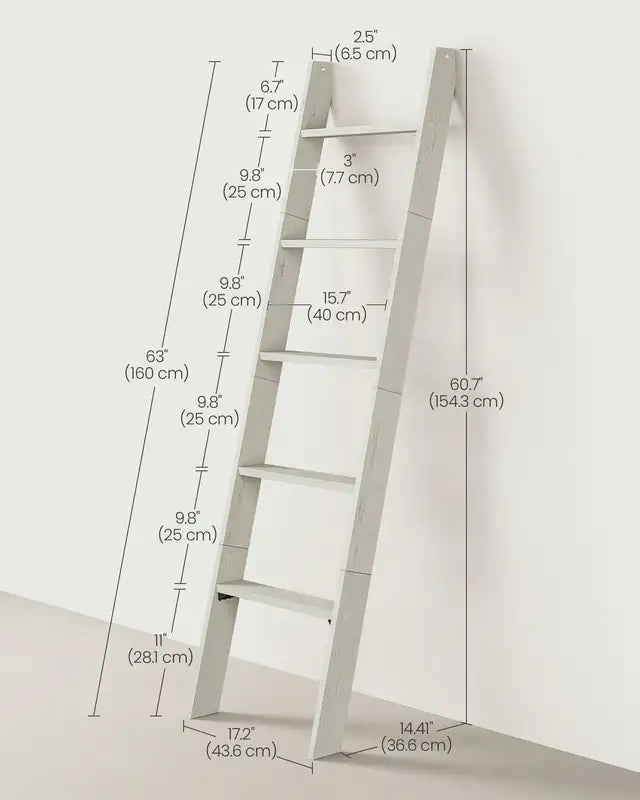 5-Tier Farmhouse Blanket Ladder Storage & Decor Rack for Living Room