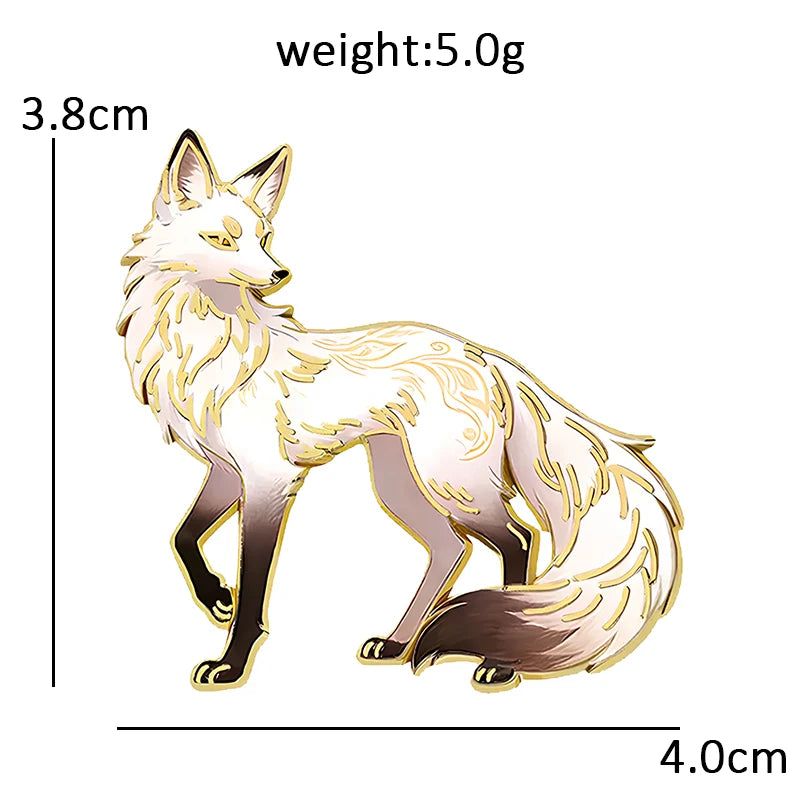 Cute Cartoon Fox Enamel Pin with 2 Design Options for Clothes Backpack Lapel Brooch Gift