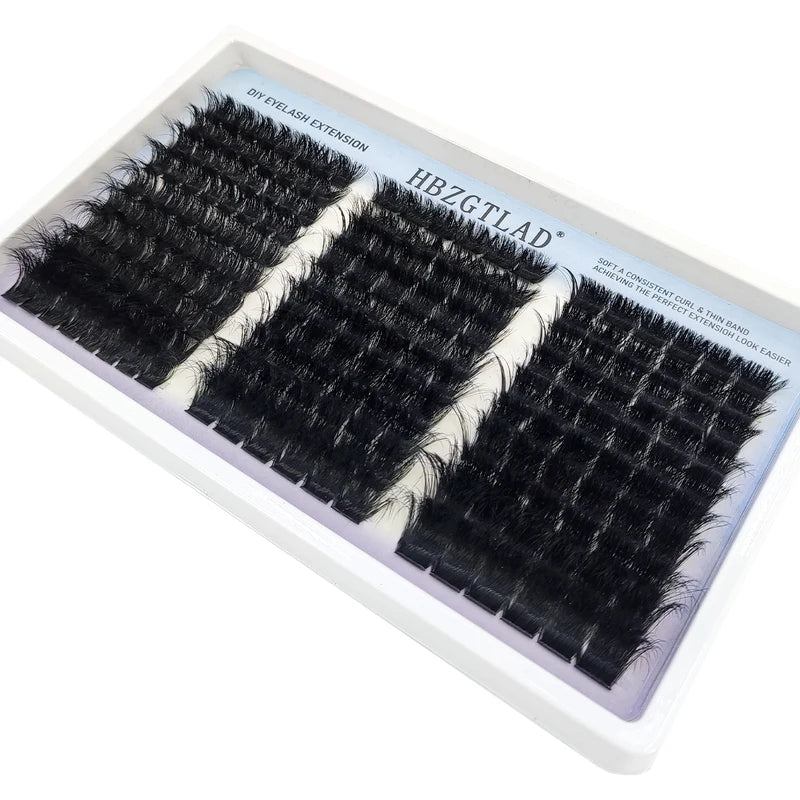 Fluffy Lash Cluster Eyelashes with Spike Extended Fairy Manga Lash Varieties