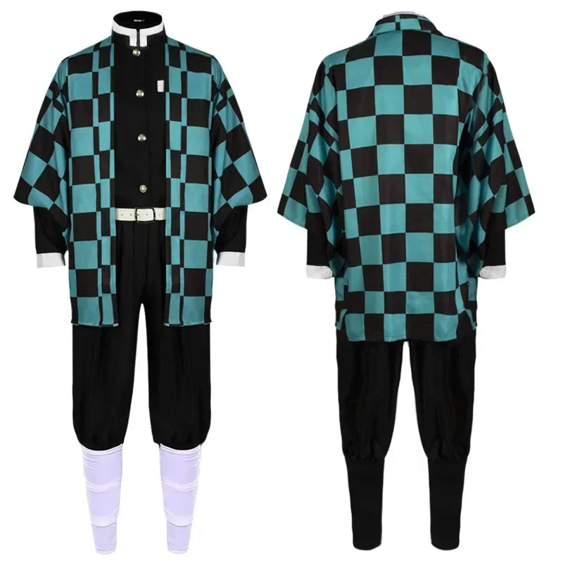 Anime Kamado Tanjirou Cosplay Costume Set for Halloween & Conventions