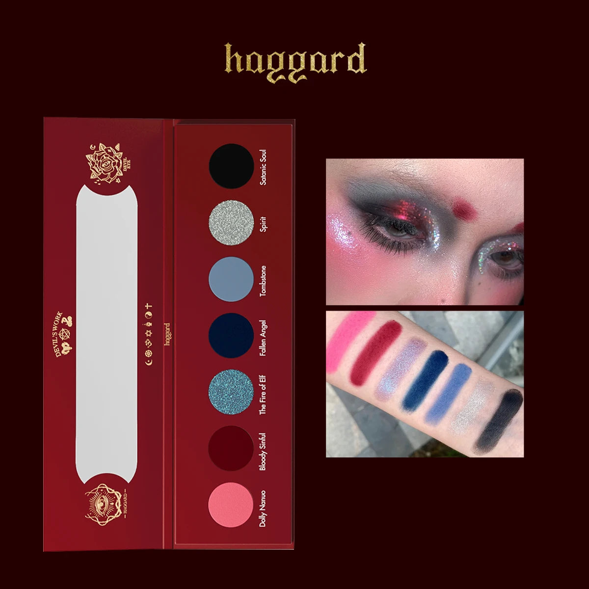 Seven-Color Eyeshadow Palette - Matte & Shimmer Finishes, Bold Makeup Look