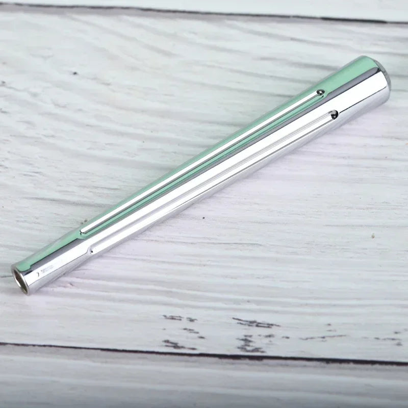 Men's Brass Safety Razor Handle - Chrome Finish Portable Shaving Handle