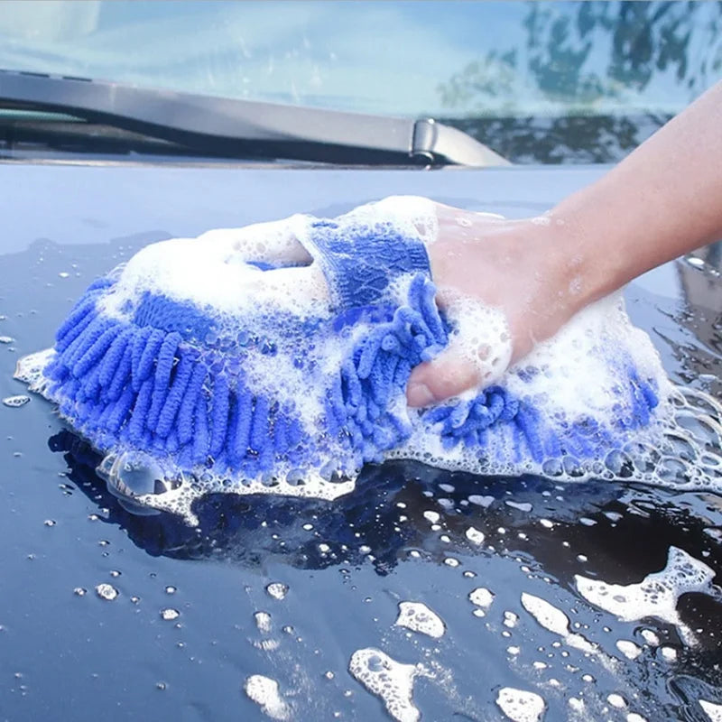 Microfiber Car Wash Glove - Chenille Foam Detailing Cleaning Sponge