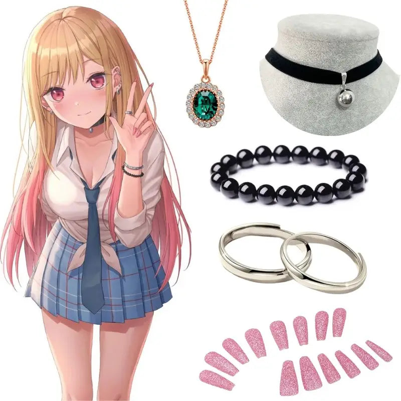 Kitagawa Marin Earrings Necklace Cosplay Accessories for Dress Up Darling Halloween