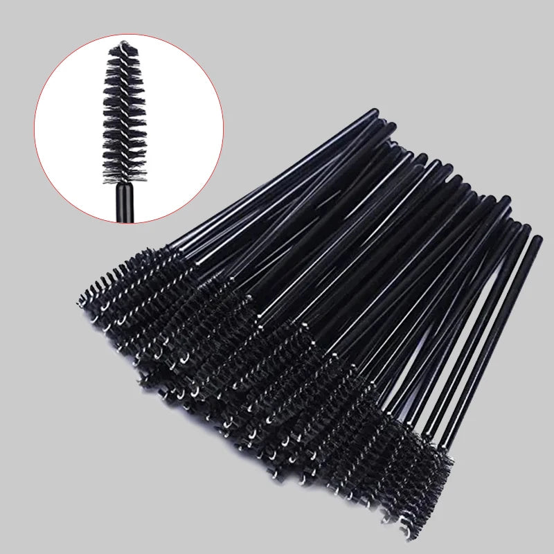Disposable Eyelash Brushes & Applicators Set - False Lash & Eyebrow Makeup Tools