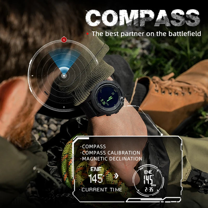 Men's Digital Watch with Altimeter Barometer Compass Waterproof 50M Sport Watch