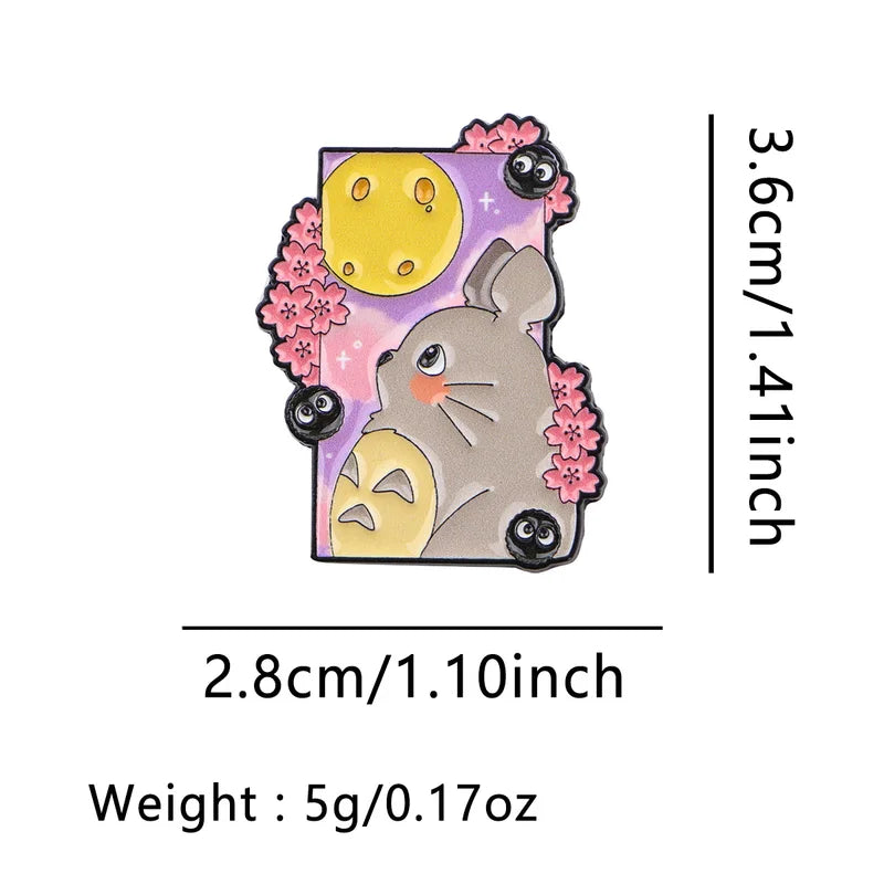 Anime Enamel Pin Cartoon Girl Cat Brooch Lapel Badge Backpack Jewelry Gift