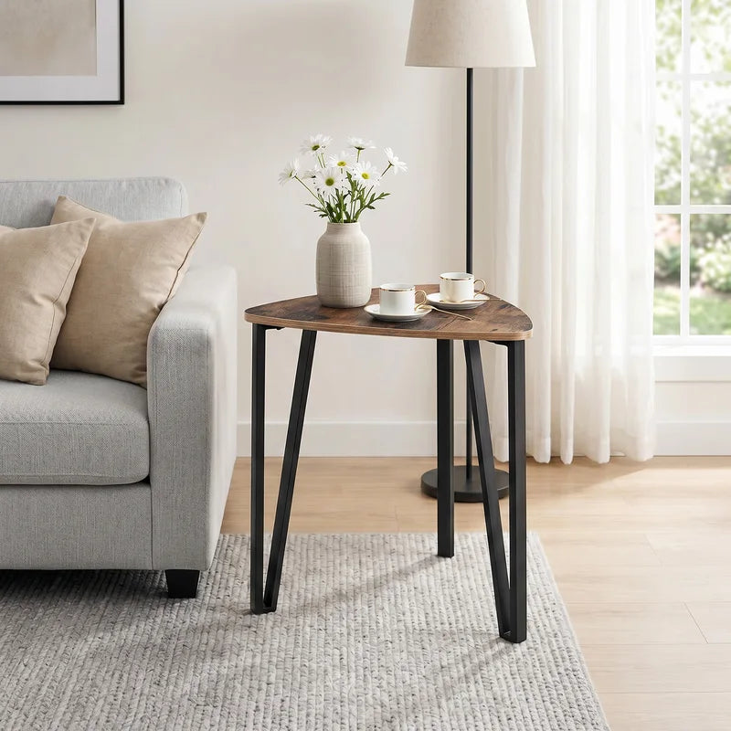 Set of 3 Triangle Nesting Coffee & Side Tables - Industrial Multi-Size Accent Tables