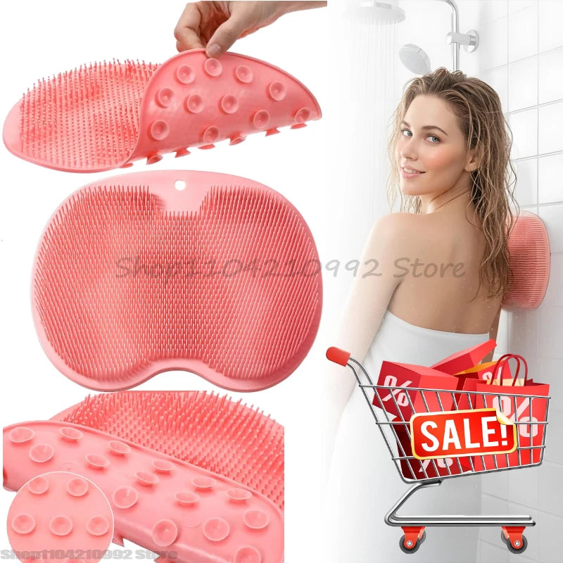 Silicone Massage Foot Pad Shower Mat with Non-Slip Sucker Bathroom Accessory