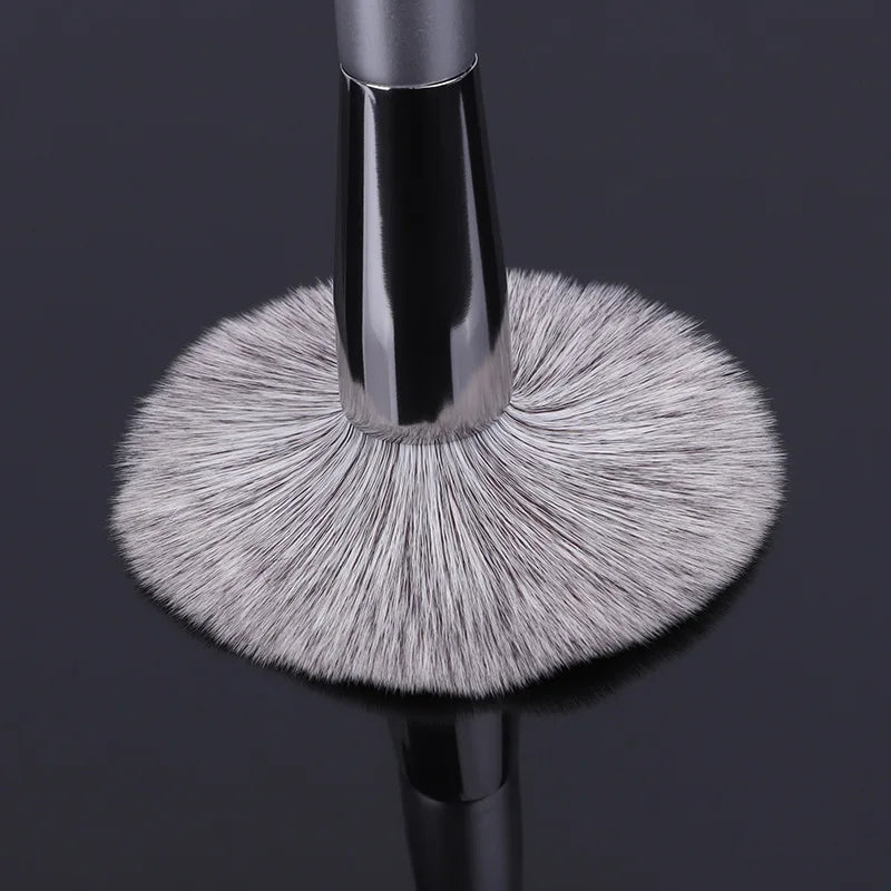 12-Piece Makeup Brush Set with Natural Goat Hair - Professional Cosmetic Tools