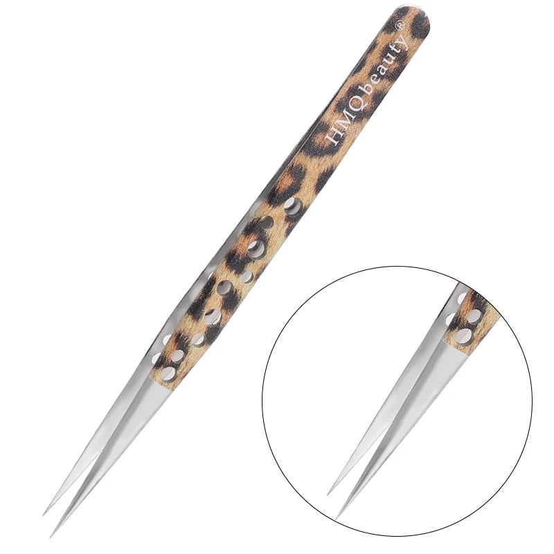 Professional Eyelash Extension Tweezers - Stainless Steel, Anti-Static, Precision