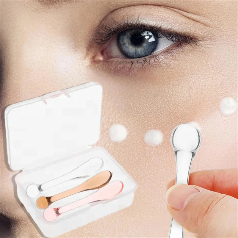 3Pcs Cosmetic Spatulas Scoop Face & Eye Cream Masks Makeup Tools