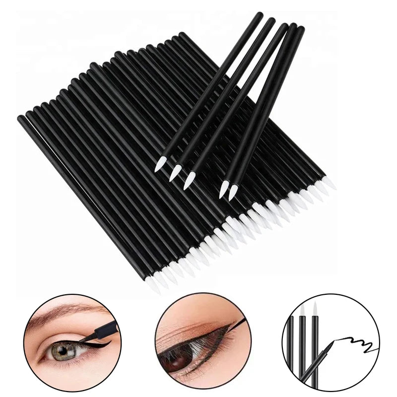 Disposable Nail Art Brush Set 50pcs for Manicure & Makeup Application