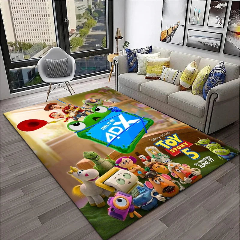 Kids Cartoon Carpet Rug for Bedroom and Living Room Non-Slip Floor Mat