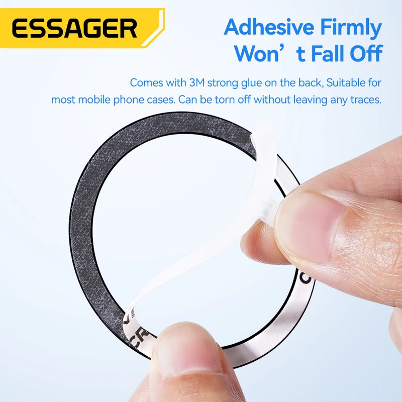 Magnetic Metal Ring for Magsafe & Wireless Charging – 2PCS Phone Plate Sticker