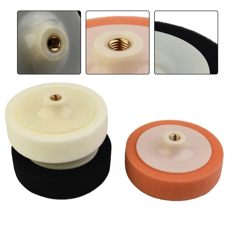 Car Polishing Pad Set 3pcs Sponge Buffing Discs for Auto Scratch Removal