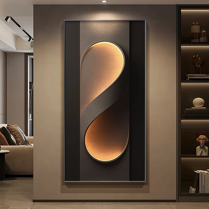 Modern LED Wall Lamp for Living Room & Hotel Decor - Flat Crystal Ceramic Surface