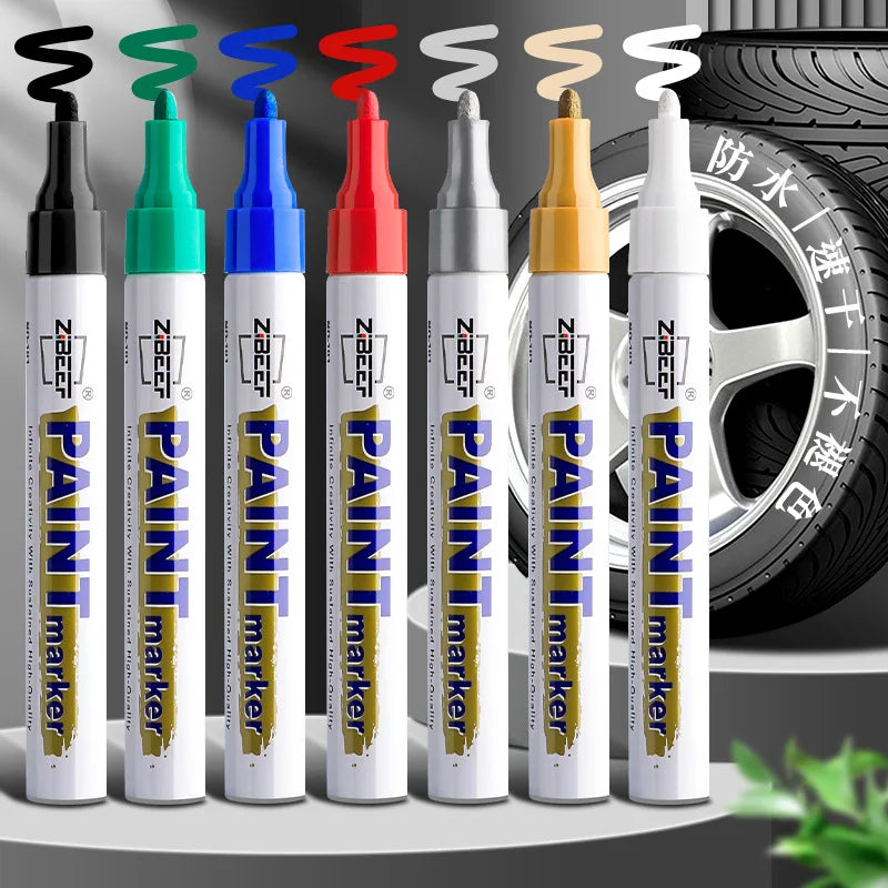 Metal Paint Pen Refill Set Waterproof Oil-Based Markers for Industrial & Graffiti Use