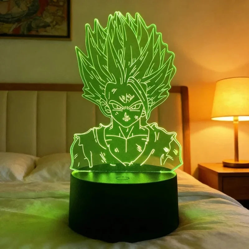 3D Son Goku Vegeta Anime Night Light - Dragon Ball Z Desk Lamp Gift for Kids & Fans