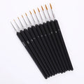 Miniature Detail Paint Brush Set 11pcs Fine Art & Nail Art Brushes for Acrylic Oil Watercolor