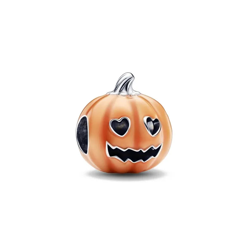 Luminous Pumpkin Pendant Charms for DIY Jewelry Making - Silver, Lavender, Blue