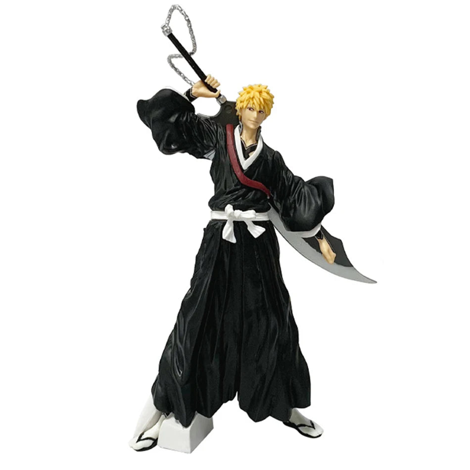 Anime Bleach Action Figures - Kuchiki Byakuya & Kurosaki Ichigo PVC Model Set