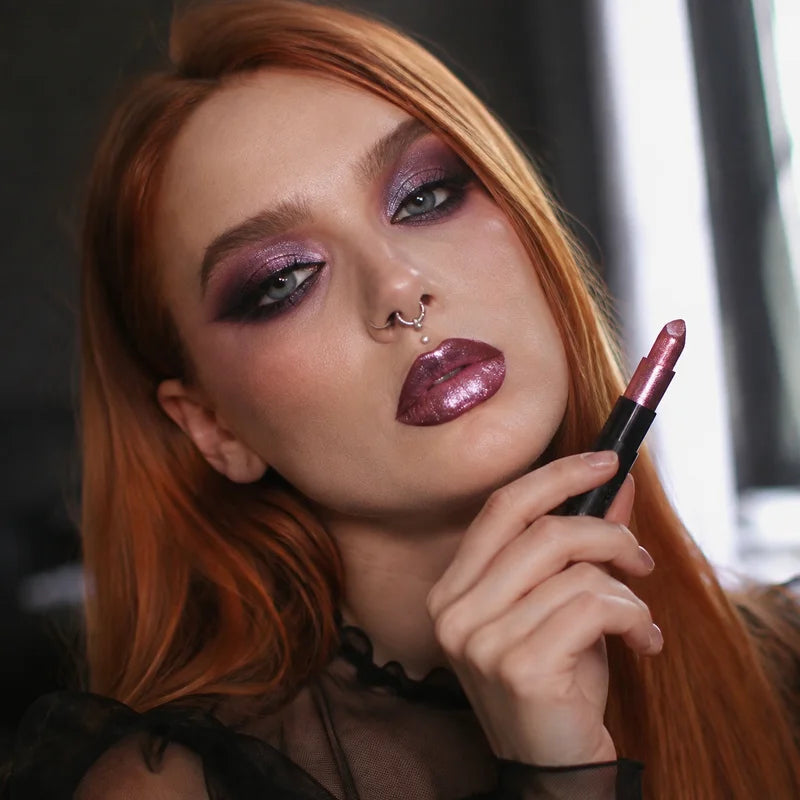 Liquid Lipstick with Glitter and Shimmer - Long Lasting, Non-Sticky Lip Makeup