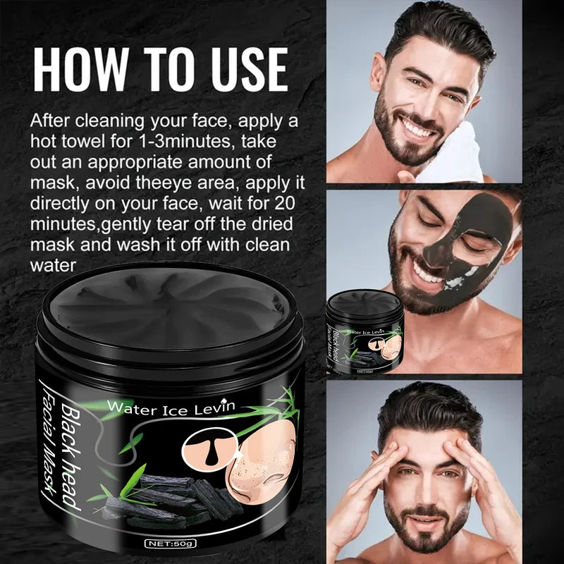 Blackhead Peel Off Mask with Bamboo Charcoal for Deep Cleansing & Pore Shrinking